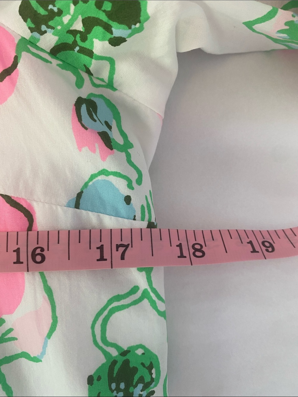 Lilly Pulitzer White Floral Button-Front Midi Dress with Pink & Green Print - Picture 8 of 9